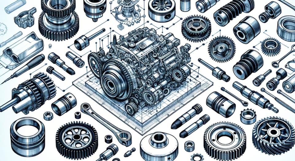 the design of various motor parts
