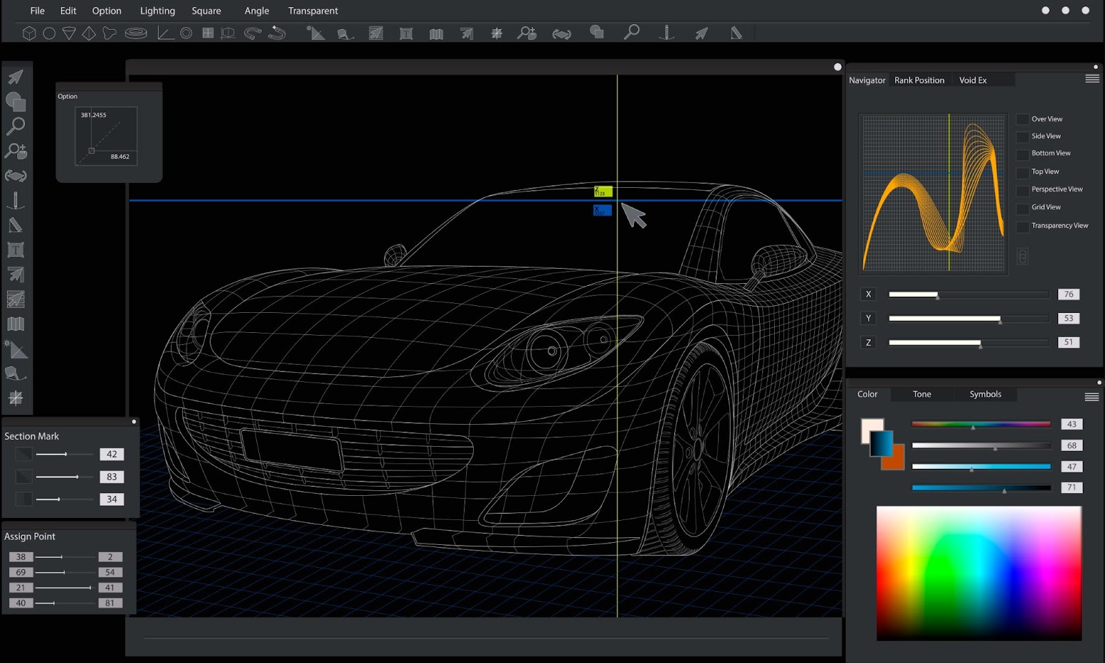 Illustration of creative graphic design of car