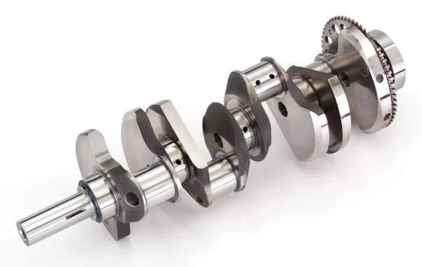 Crankshaft on white background